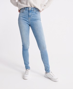 Superdry High Rise Skinny Női Farmer Világos Sötétkék | BHVQO2614